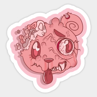 the night of the living zom-bear! Sticker